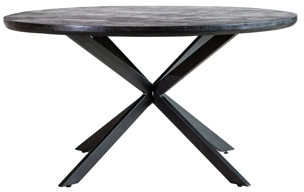 Eleonora Steven Ronde Eettafel Zwart Hout 140 Cm - 140 X 140cm.