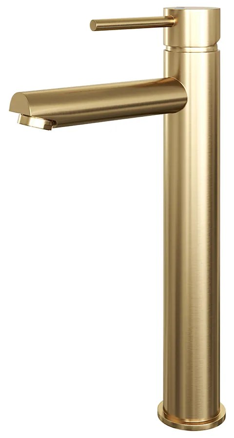 Brauer Gold Edition ColdStart verhoogde wastafelkraan energy-saving model A messing geborsteld PVD