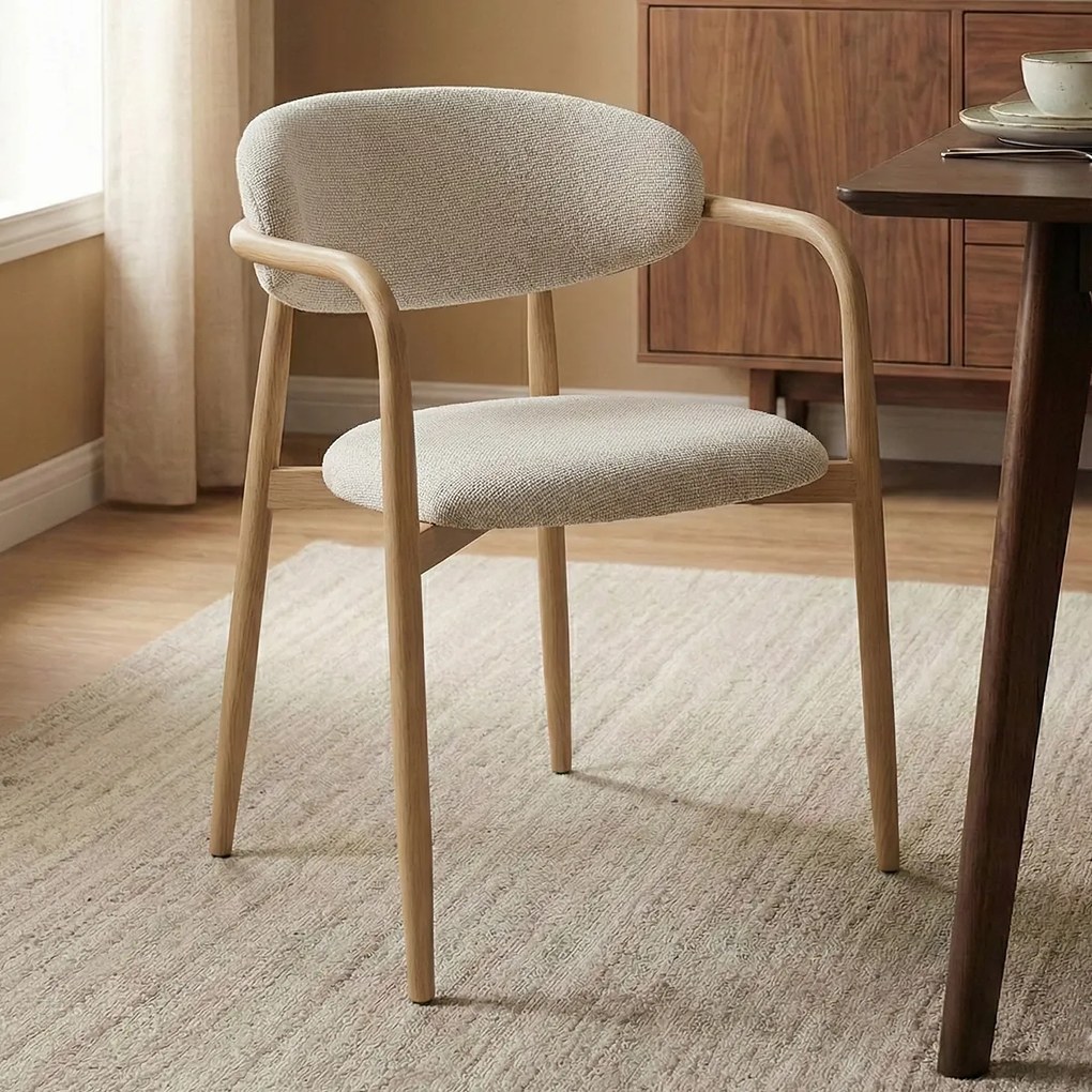 Eetkamerstoel Hout Met Armleuningen