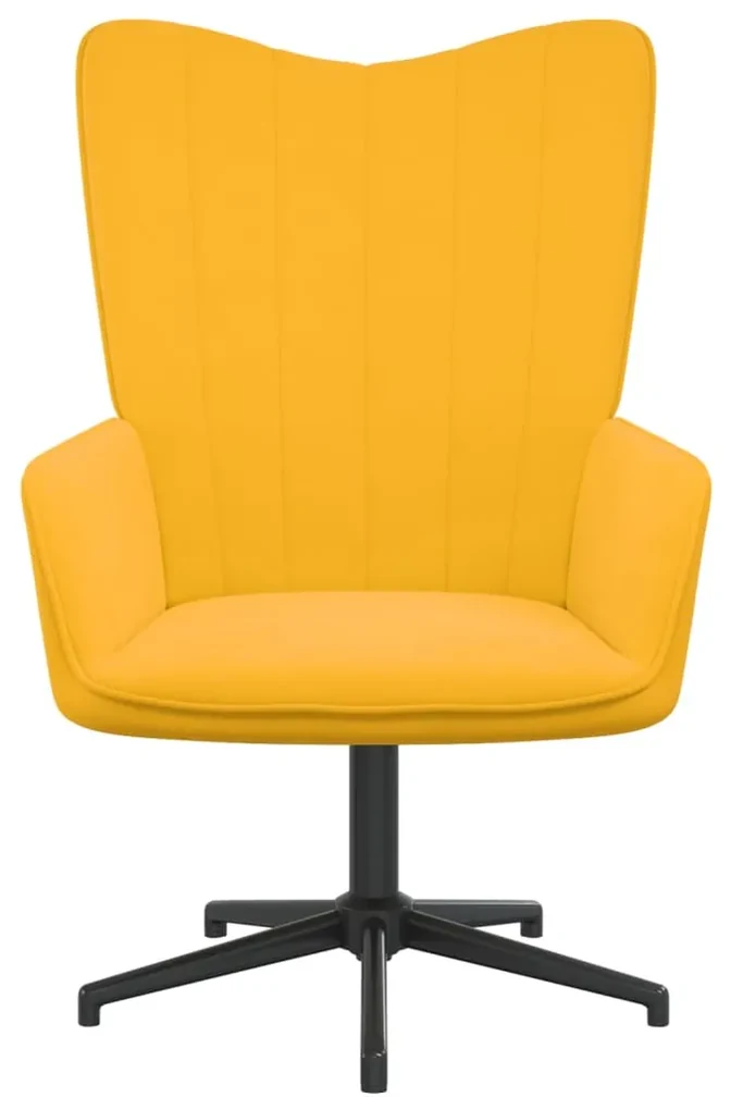 vidaXL Relaxstoel fluweel mosterdgeel