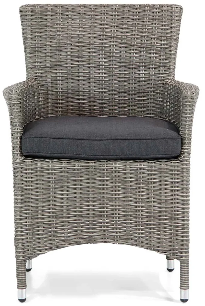 Tuinset 6 personen 240 cm Wicker Grijs Garden Collections Dublin/Valley