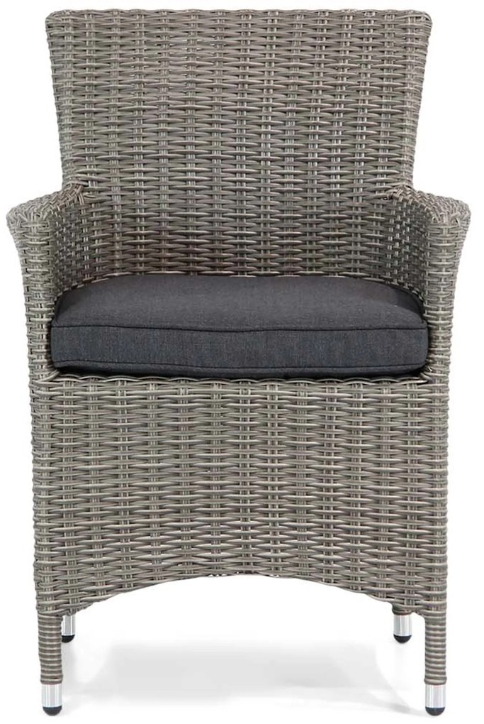 Tuinset Ronde Tuintafel 2 personen 70 cm Wicker Grijs Garden Collections Dublin/Bolton