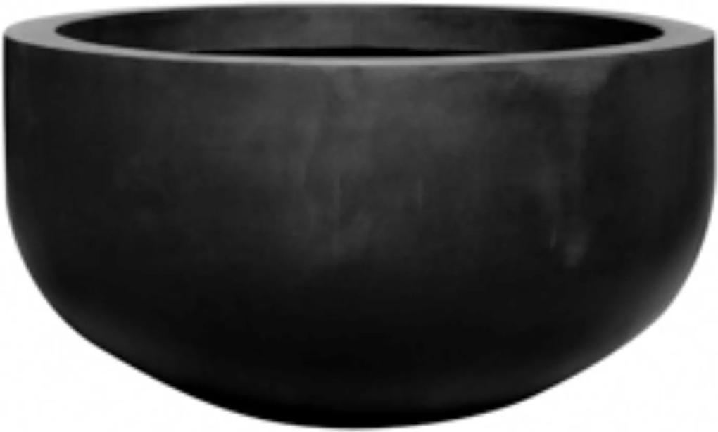 Bloempot City bowl m natural 60x110 cm black rond