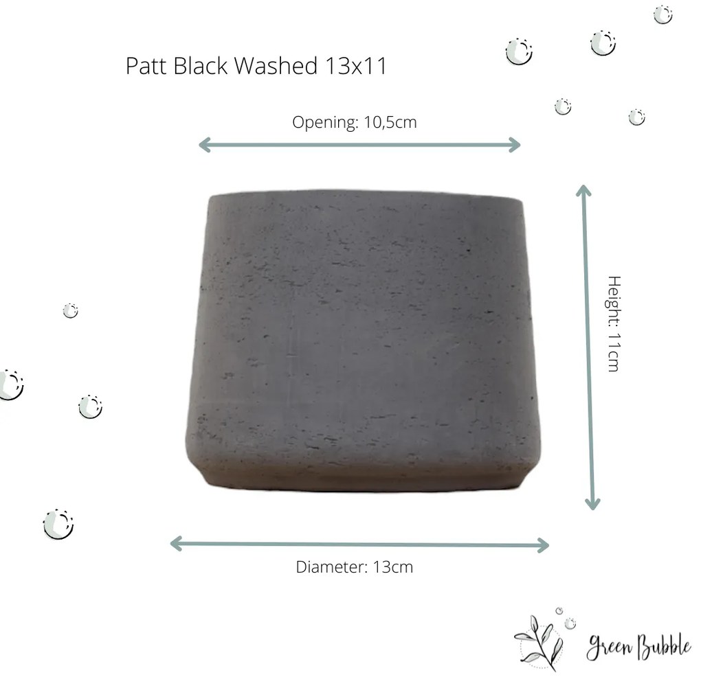 Pot Patt Black Washed