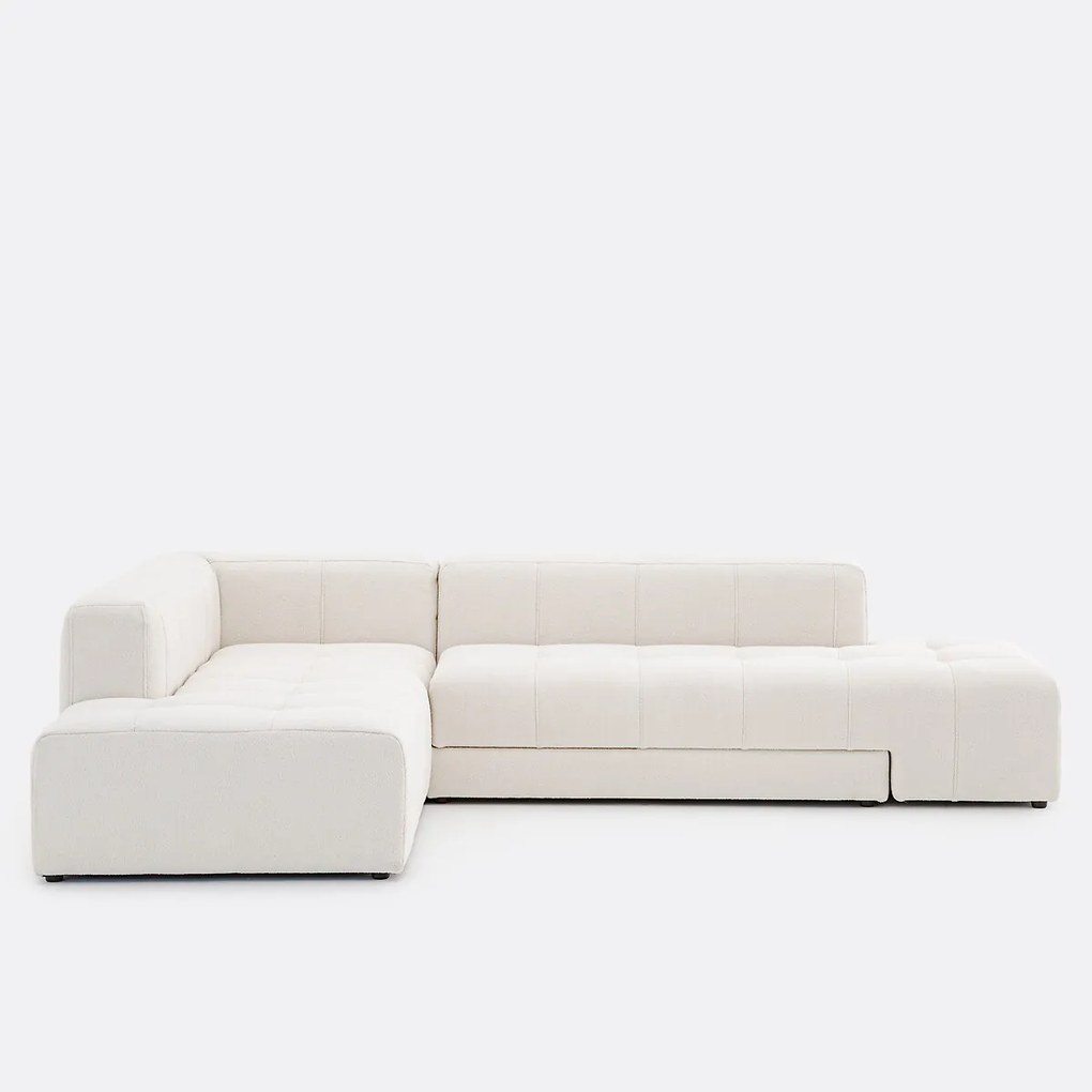 Hoekslaapbank links, fijne badstof, FANO