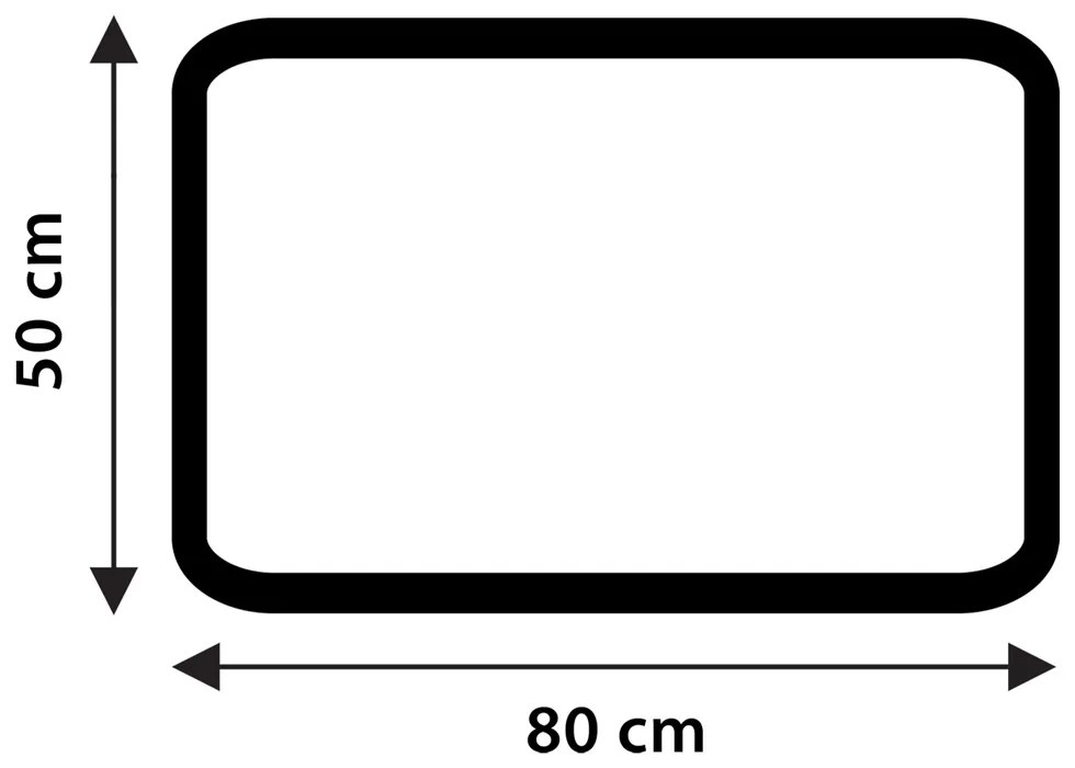 Differnz Wales badmat 50x80cm zwart wit