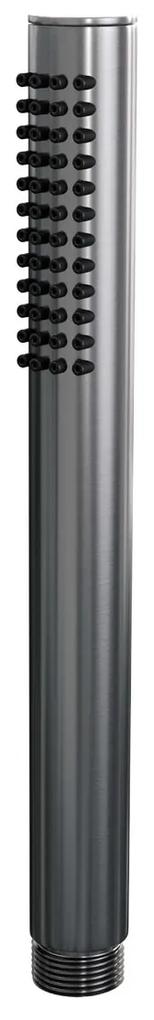 Brauer Gunmetal Edition thermostatische inbouw regendouche met staafhanddouche, gebogen muurarm en hoofddouche 20cm set 51 gunmetal geborsteld PVD