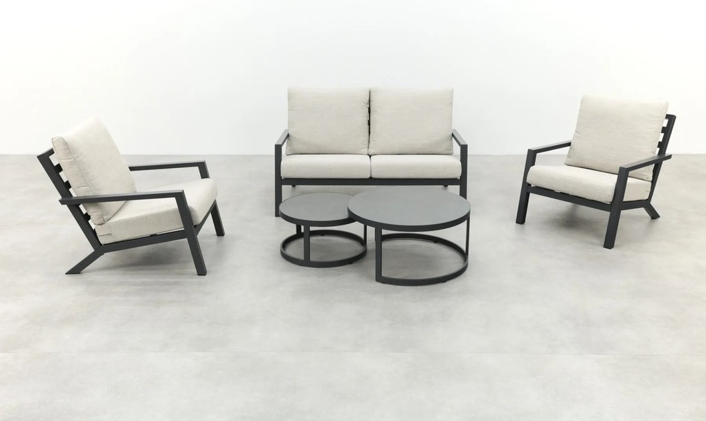 Boston/Rhodos stoel - 2-zitsbank loungeset - 5-delig