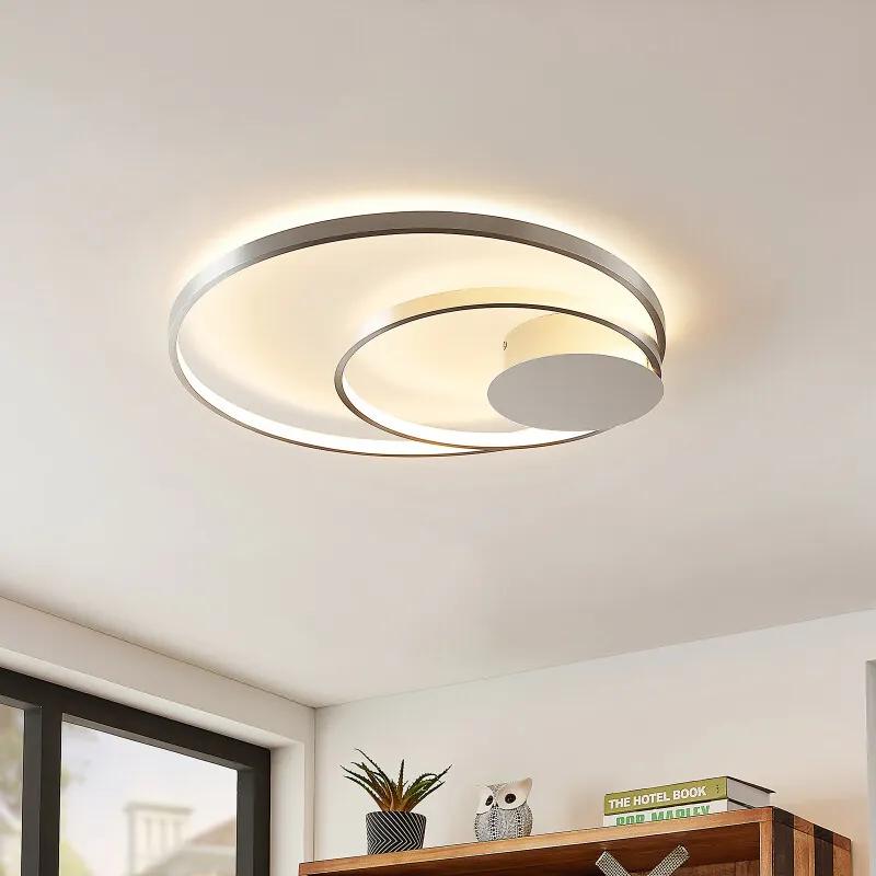 Nerwin LED plafondlamp, rond, alu/chroom - lampen-24