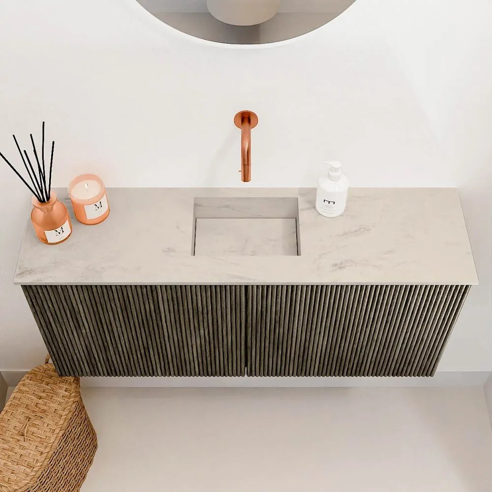 Mondiaz Joya DLux 90cm toiletmeubel shadow met wastafel faye midden zonder kraangat opalo