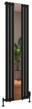 Eastbrook Tunstall radiator met spiegel 50x180cm 1056W zwart mat