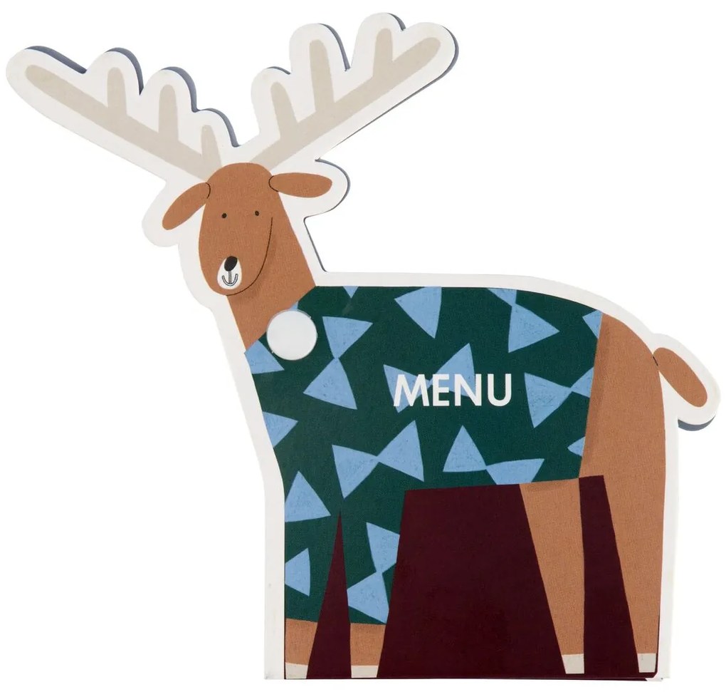 HEMA Menukaartjes Rendier - 4 Stuks (multicolor)