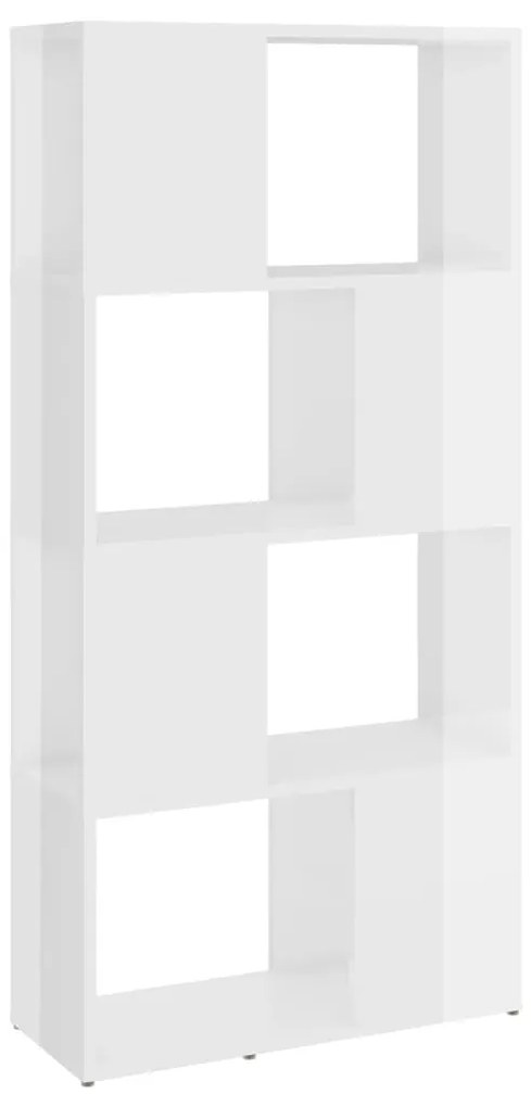 vidaXL Boekenkast/kamerscherm 60x24x124,5 cm hoogglans wit