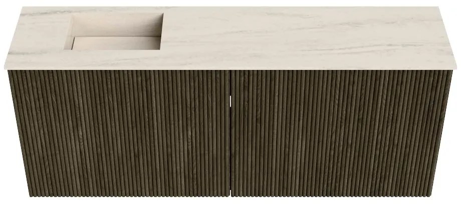 Mondiaz Joya DLux 100cm toiletmeubel shadow met wastafel faye links 1 kraangat meli