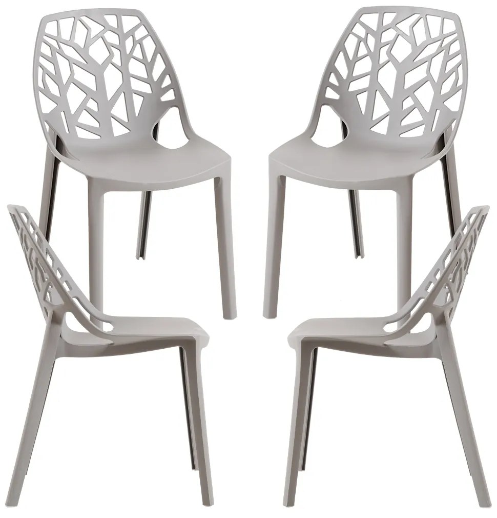 Pak 4 Polypropyleen Hissar Stoelen