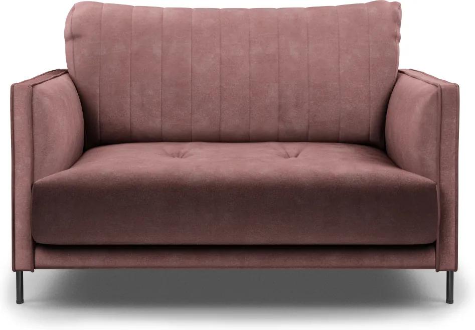 Rivièra Maison - Bal Harbour Love Seat, velvet, dusty pink - Kleur: roze