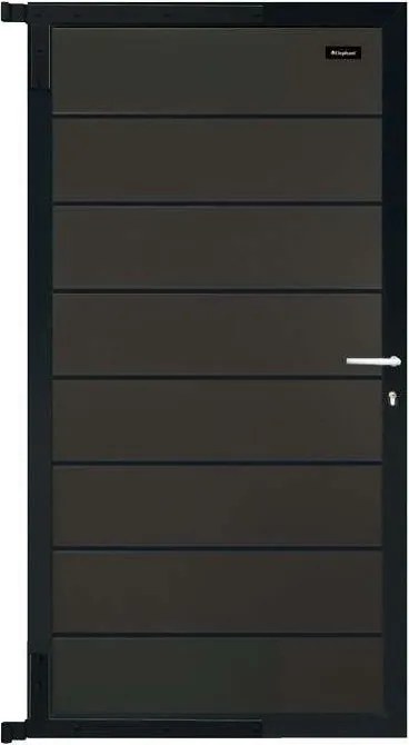 Tuindeur composiet Modular antraciet met antraciet aluminium frame compleet (90 x 180 cm)