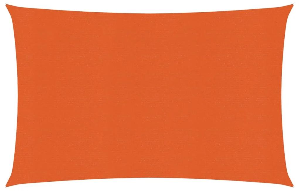 vidaXL Zonnezeil 160 g/m² 2x3,5 m HDPE oranje