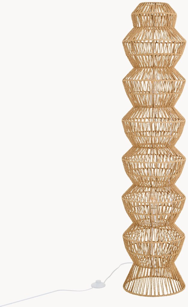Vloerlamp Seil van rubberhout
