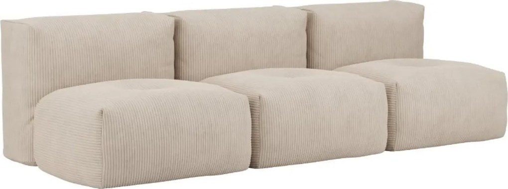 Soft Zitzak Indoor 3 Seater Open - Corduroy Beige