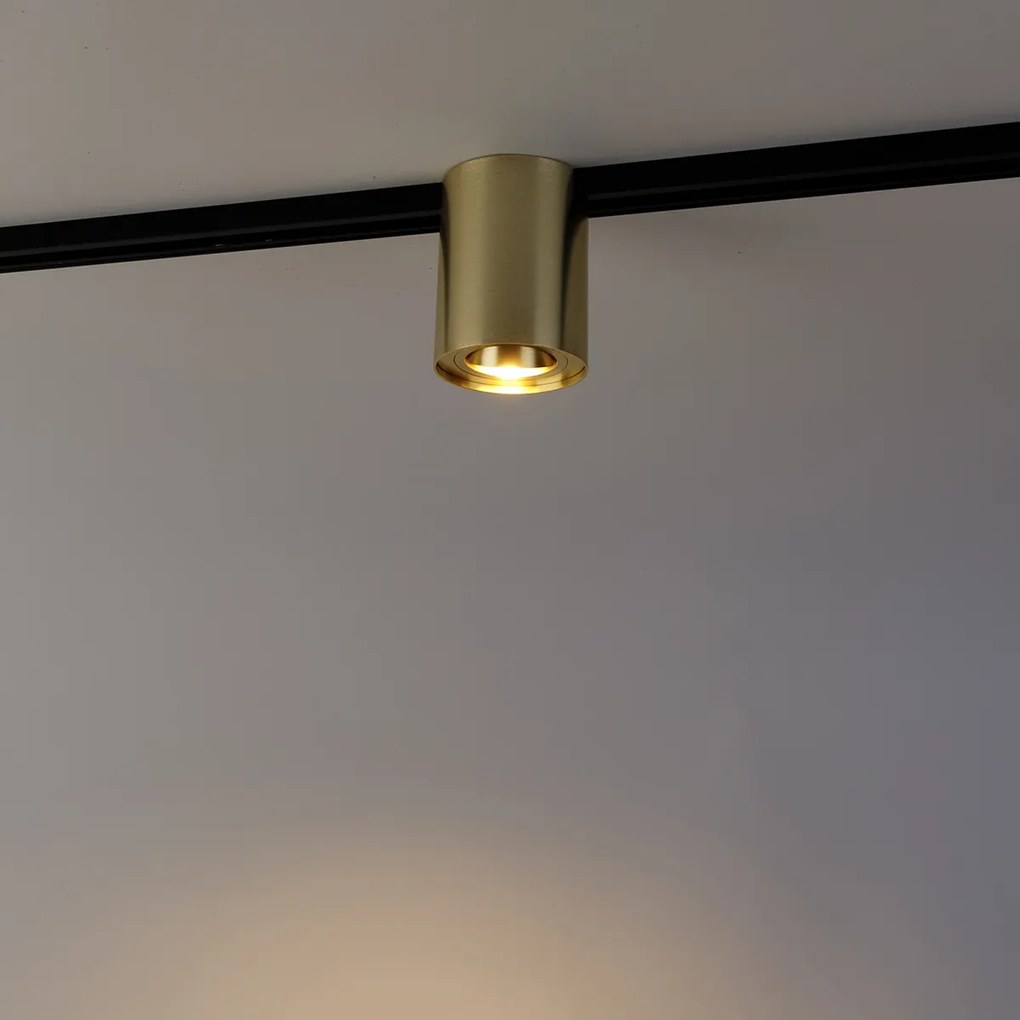 Moderne 1-fase railspot goud - Iconic Rondoo Up