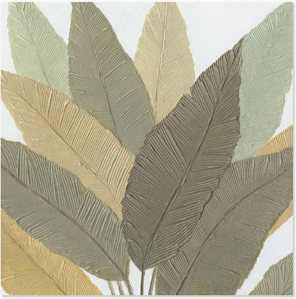 Handbeschilderd canvasdoek Calathea