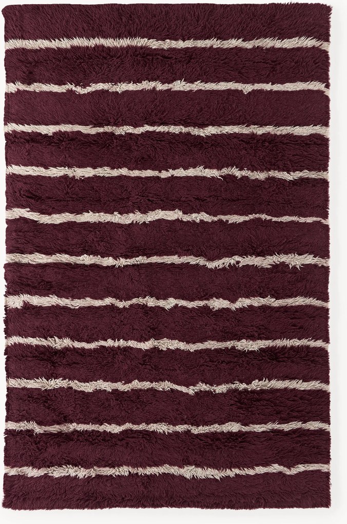 Handgetuft hoogpolig wollen vloerkleed Chaz