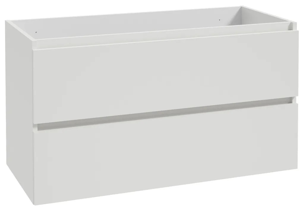 Fontana Dark Emperador badkamermeubel mat wit 100cm met kraangat