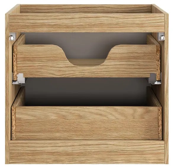 Comad Luxor Beige badmeubel 60cm met 2 lades en wastafel wit glans