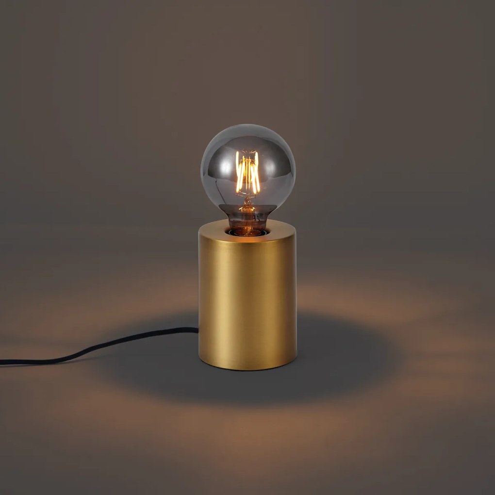 Moderne tafellamp messing 13cm - Cylinder