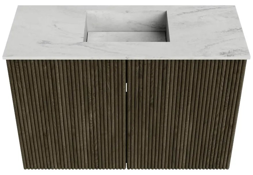 Mondiaz Joya DLux 60cm toiletmeubel shadow met wastafel faye midden zonder kraangat opalo
