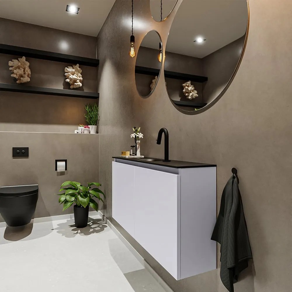 Mondiaz Ture 100cm toiletmeubel cale met wastafel urban midden 1 kraangat