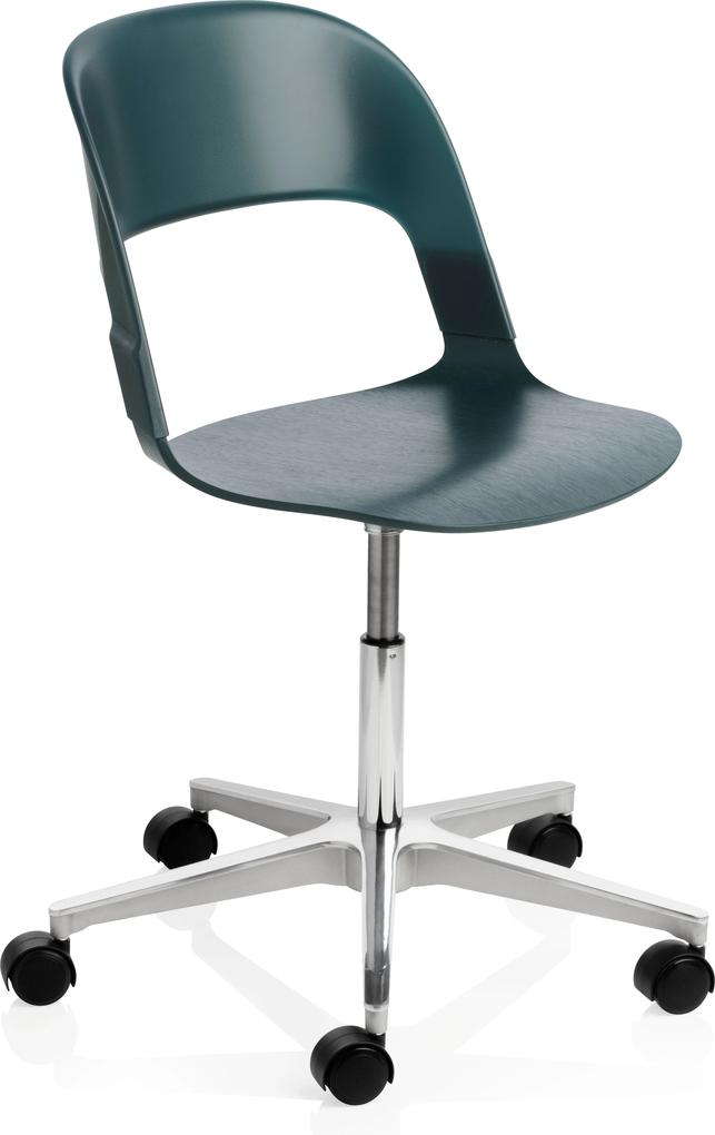 Fritz Hansen BH25 Pair Chair bureaustoel groen onderstel chrome