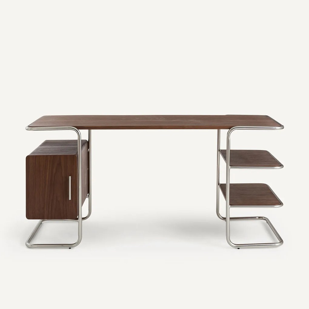 Bureau met buizenstructuur en notenhoutfineer, Emlyn