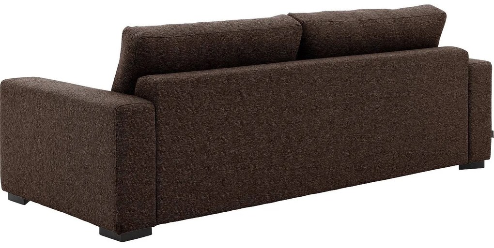 Goossens bruin, stof, 3-zits, stijlvol landelijk