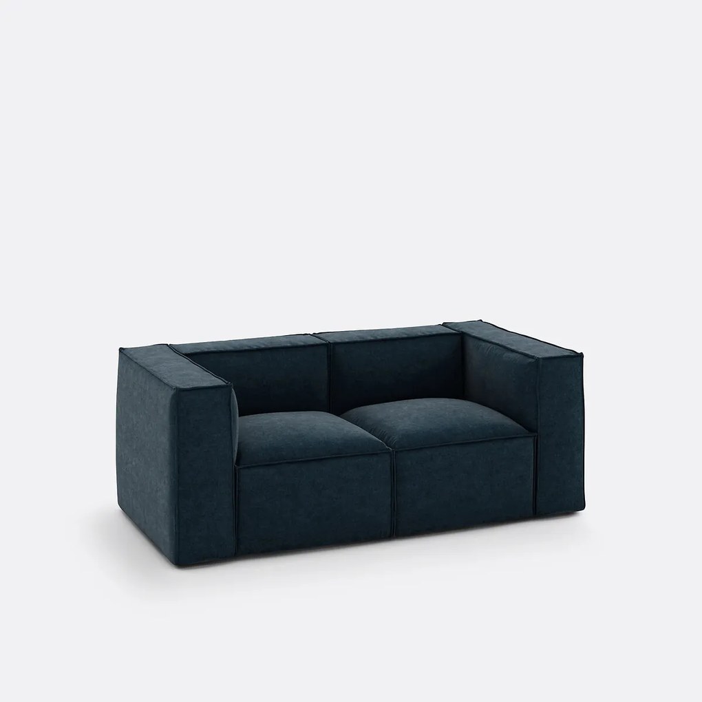 Modulaire bank, 2-zit, in gestructureerd fluweel, Seven