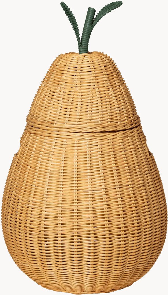 Handgemaakte rotan opbergmand Pear voor kinderen