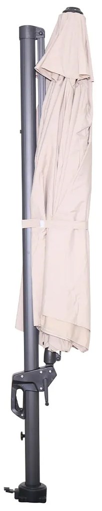 Garden Impressions Hawaii zweefparasol Ø350 cm - frame carbon black - doek ecru