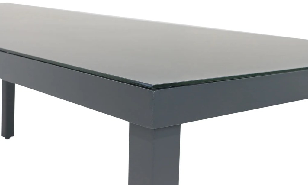 Dining Tuintafel   220 x 90 cm Aluminium/HPL Grijs  Porto