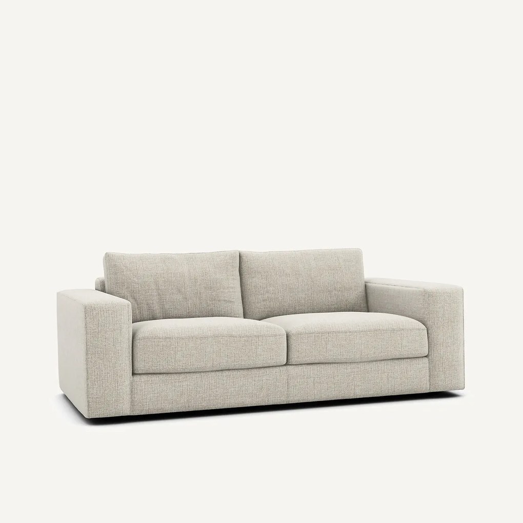 Compacte 3-zitsbank in gevlekt canvas, Skander