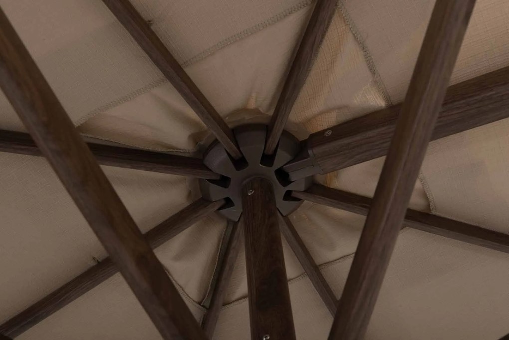 4 Seasons Outdoor Siesta PREMIUM 300 x 300 cm parasol Beach, Wegné frame Parasol   beige weerbestendig