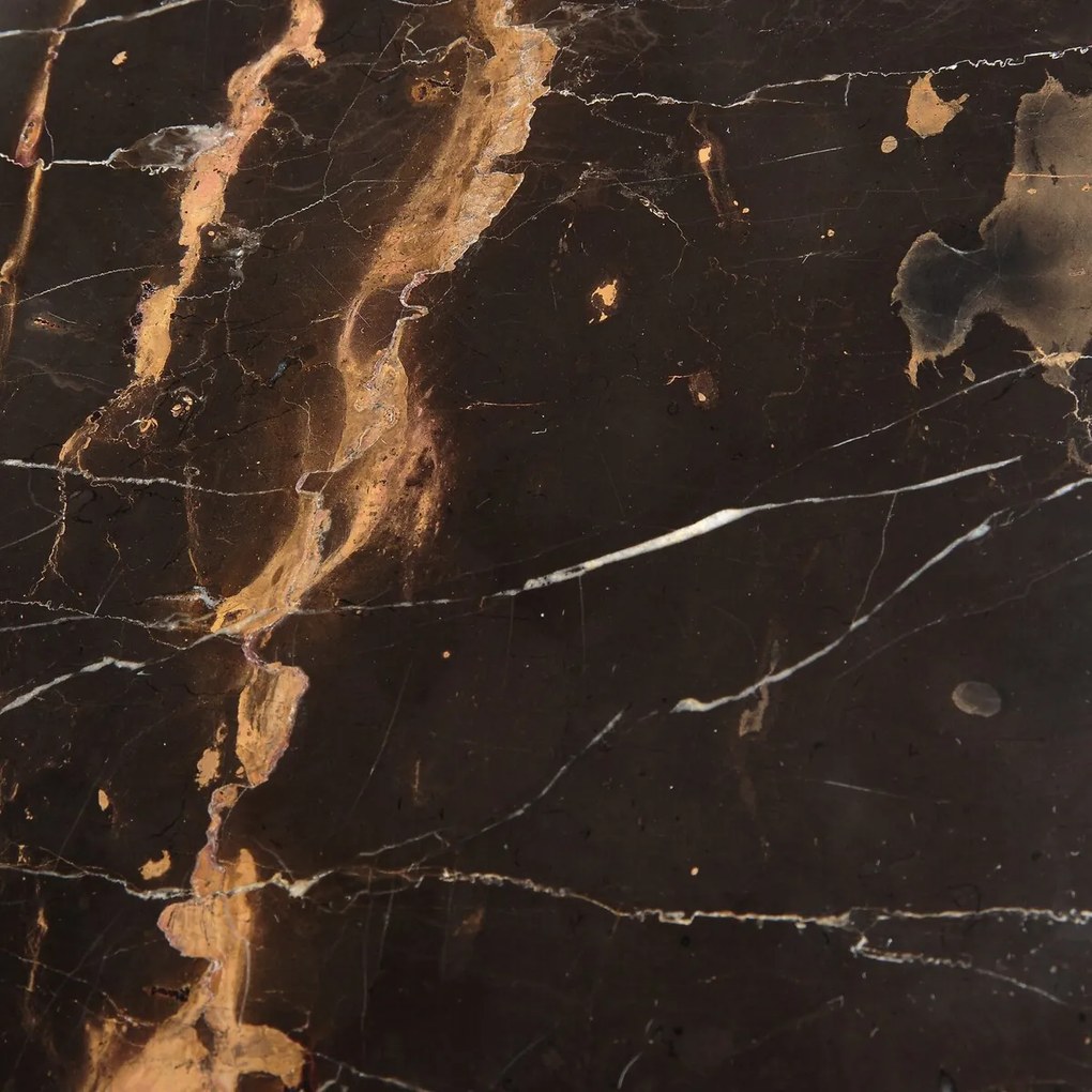 Wandtafel amber marmer/staal L90 cm, Ambrette