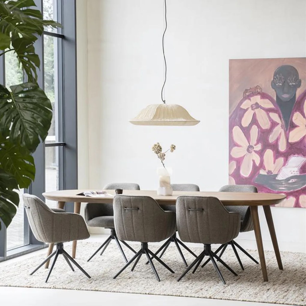 Eettafel Gerookt Eiken Met Ronde Hoeken 300 Cm - 300 X 100cm.