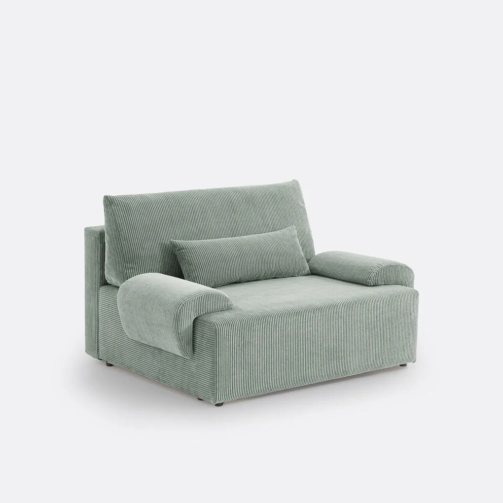 2-zits corduroy slaapbank met koffer, MAONA