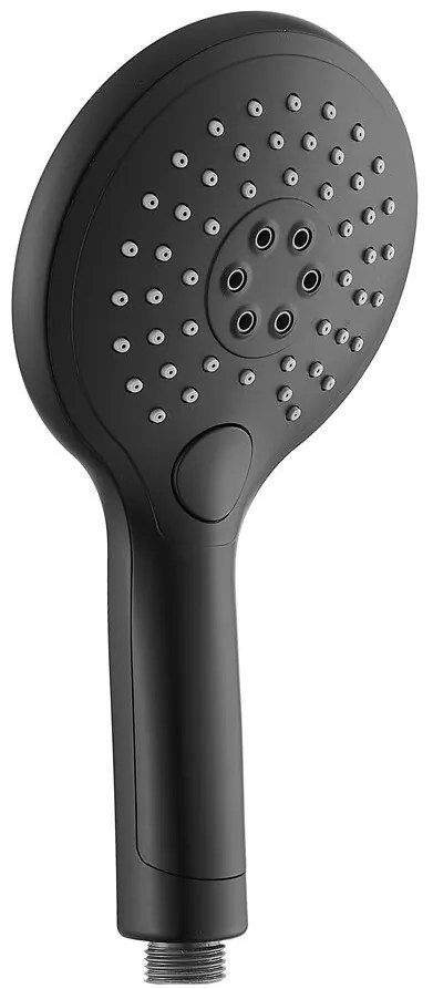 Saniclear Nero glijstangset met 2 standen handdouche zwart mat