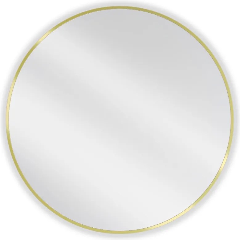 Mexen Loft ronde badkamerspiegel 80 cm, gouden frame - 9850-080-080-000-50
