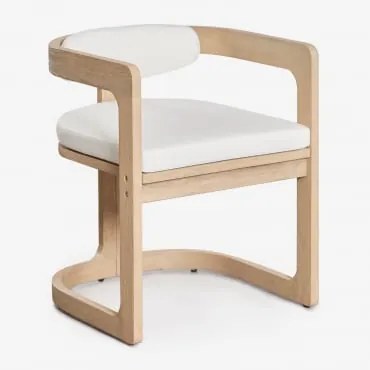 Set Van 4 Eetkamerstoelen Met Armleuningen Van Acaciahout Selira Licht Eucalyptusbruin - Sklum