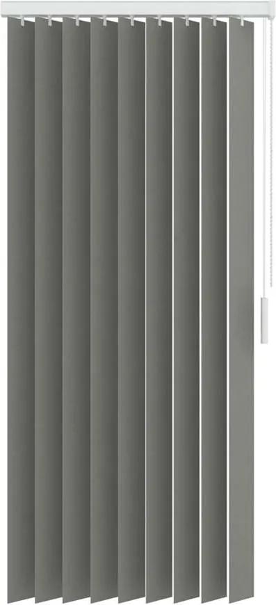 Stoffen verticale lamellen lichtdoorlatend 89 mm - grijs - 200x180 cm - Leen Bakker