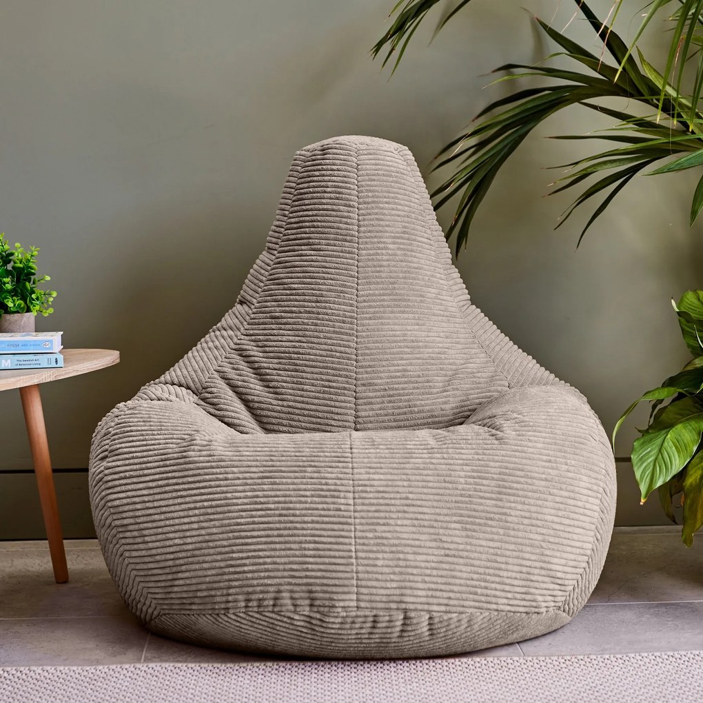 Cloudy Cord Zitzak Stoel - Beige