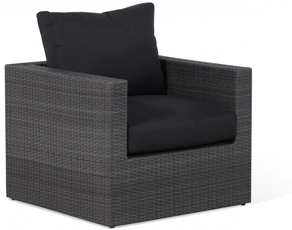Loungeset tuin 4 personen Wicker Grijs  Garden Collections Houston